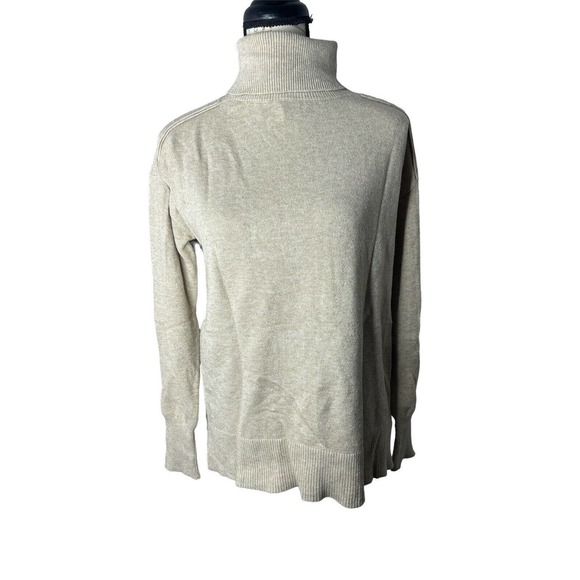 Evereve Women‎ Beige Turtleneck Knit Sweater Size Small - Picture 1 of 5